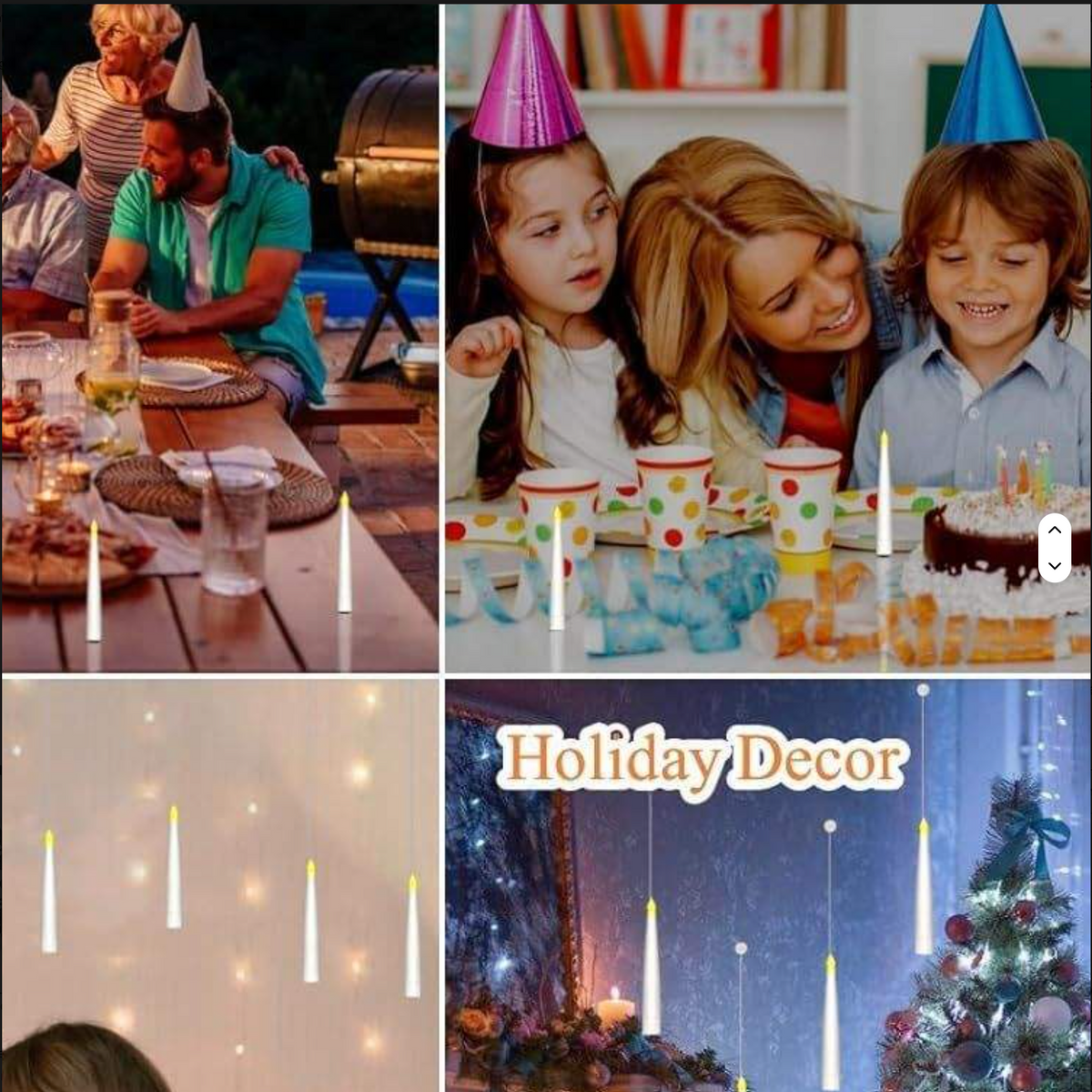 Floating Candles with Wand Remote (Set of 12)